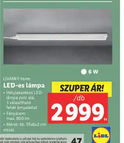 Lidl Livarno Home LED-es lámpa ajánlat