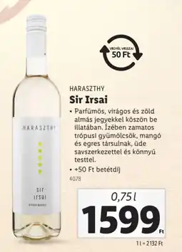 Lidl Haraszthy sir irsai ajánlat