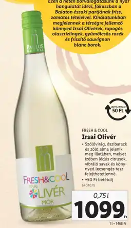 Lidl Fresh & cool irsai olivér ajánlat
