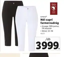 Lidl Esmara Női Capri Farmernadrág ajánlat