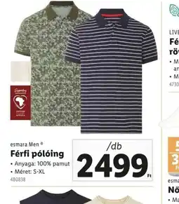 Lidl Esmera Men Férfi pling ajánlat
