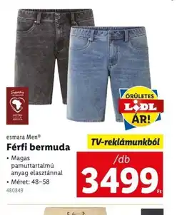Lidl Esmera Men Férfi Bermuda ajánlat