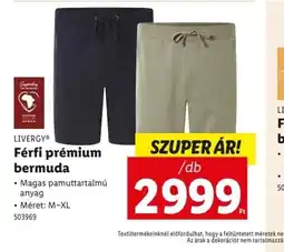 Lidl Livergy Férfi prémium bermuda ajánlat