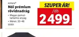 Lidl Esmara Női prémium rövidnadrág ajánlat