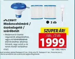 Lidl Crivit Medencehőmérő / úszadagol / szűrőbetét ajánlat