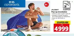 Lidl Crivit Pop-up strandsátor ajánlat