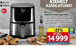 Lidl Masterpro Digitális forrlevegős fritőz ajánlat