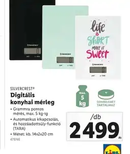 Lidl Silvercrest Digitális konyhai mérleg ajánlat