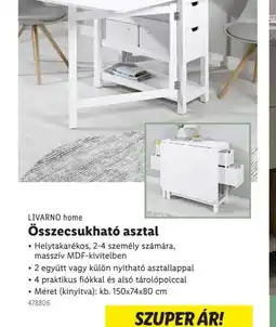 Lidl Livarno Home Összecsukhat asztal ajánlat