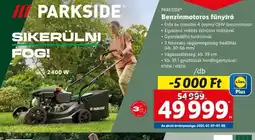 Lidl Parkside Benzinmotoros fűny Plusr ajánlat