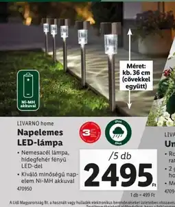 Lidl Livarno Home Napelemes LED-lámpa ajánlat