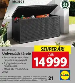 Lidl Livarno home Univerzális tárol ajánlat