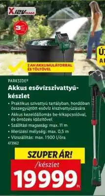 Lidl PARKSIDE Akkus esővízszivattyú-készlet ajánlat