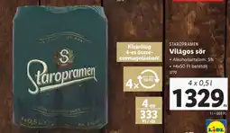 Lidl STAROPRAMEN Világos sör ajánlat