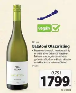 Lidl Balatoni Olaszrizling ajánlat