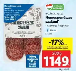 Lidl HAZÁNK KINCSEI Nemespenészes szalámi ajánlat