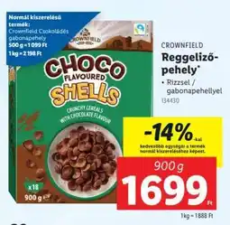 Lidl CROWNFIELD Reggelizőpehely ajánlat