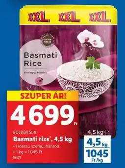 Lidl GOLDEN SUN Basmati rizs, 4,5 kg ajánlat