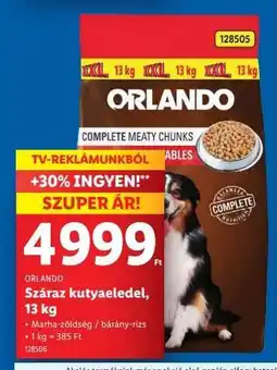 Lidl ORLANDO Száraz kutyaeledel, 13 kg ajánlat
