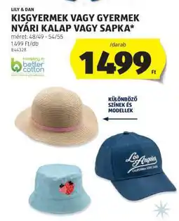 ALDI Lily & Dan Kisgyermek vagy Gyermek Nyári Kalap vagy Sapka ajánlat