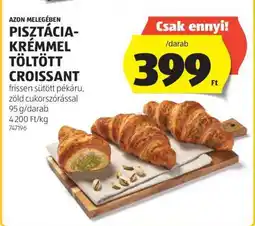 ALDI Pisztácia-krémmel töltött croissant ajánlat