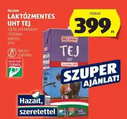 ALDI MILSANI LAKTÓZMENTES UHT TEJ ajánlat