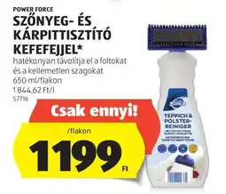 ALDI POWER FORCE SZŐNYEG- ÉS KÁRPITTISZTÍTÓ KEFEFEJJEL ajánlat