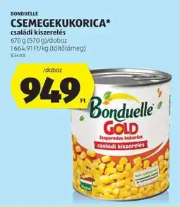 ALDI Bonduelle Csemegekukorica ajánlat