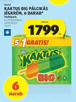 ALDI Kaktus Big Pálcikás Jégkrém, 6 darab ajánlat