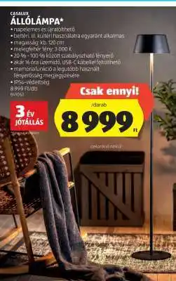 ALDI CASALUX ÁLLÓLÁMPA ajánlat