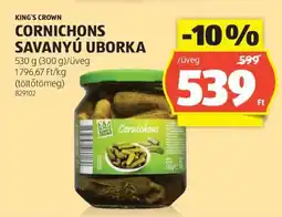 ALDI KING'S CROWN CORNICHONS SAVANYÚ UBORKA ajánlat