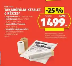 ALDI Deco Craft Takarófólia-készlet, 6 részes ajánlat