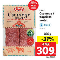 Lidl Pikok csemege csemegs/paprikás szelet ajánlat