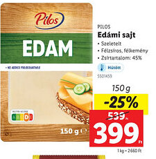 Lidl Pilos Edámi sajt ajánlat