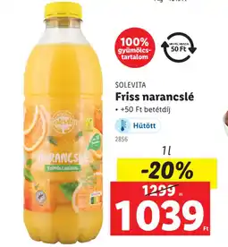 Lidl Solevita Friss narancslé ajánlat