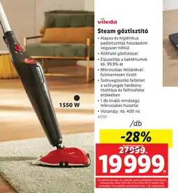 Lidl Vileda Steam gőztisztító ajánlat