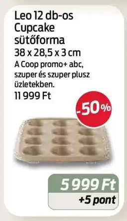 Coop Leo 12 db-os Cupcake sütőforma ajánlat
