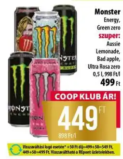 Coop Monster Energy ajánlat