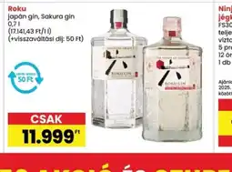 Interspar Roku japán gin, Sakura gin ajánlat
