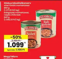 Interspar Globus készételekonzerv ajánlat