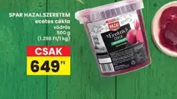 Interspar Spar Hazaiszeretem ecetes cékla ajánlat