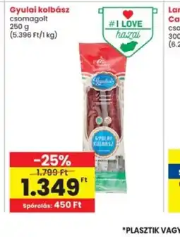 Interspar Gyulai kolbász ajánlat