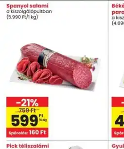 Interspar Spanyol szalámi ajánlat