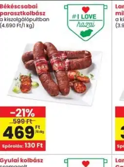 Békéscsabai parasztkolbász