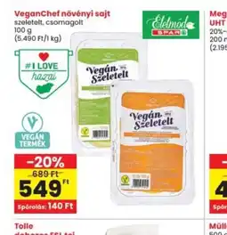 Interspar VeganChef növényi sajt ajánlat