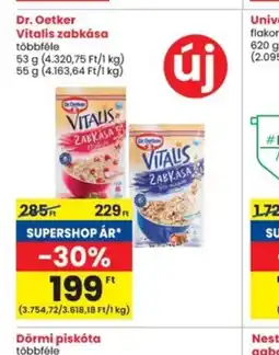 Interspar Dr. Oetker Vitalis zabkása ajánlat