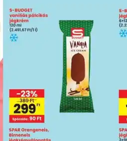 Interspar S-Budget vaníliás pálcikás jégkrém ajánlat