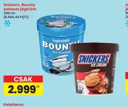 Interspar Snickers, Bounty poharas jégkrém ajánlat