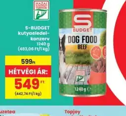 Interspar S-Budget kutyaeledel-konzerv ajánlat