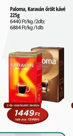 Real Paloma, Karaván őrölt kávé ajánlat